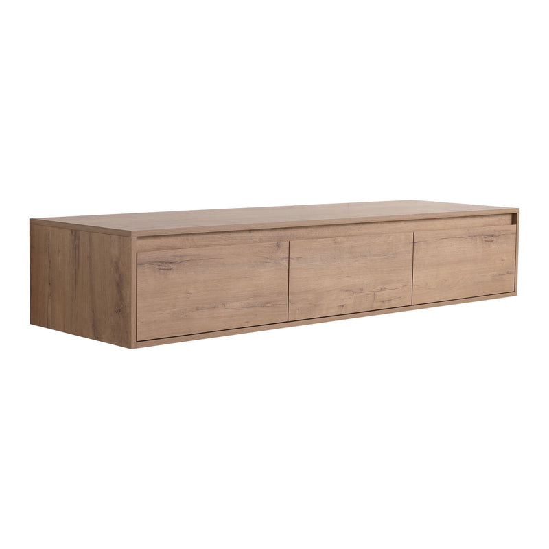 Modern Minimalist Bathroom Cabinet With Soft Close Drawers And Floating Mounting Design