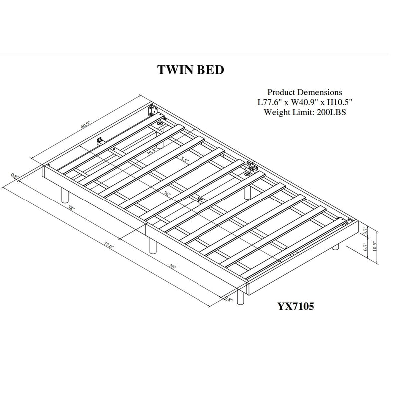 Modern Floating Platform Bed Frame