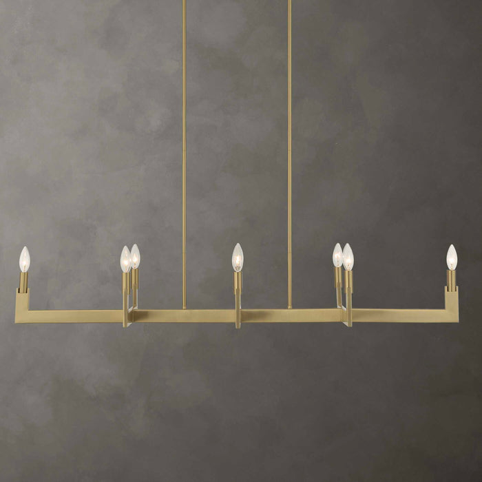 Cordoba - 8 Light Linear Chandelier - Gold