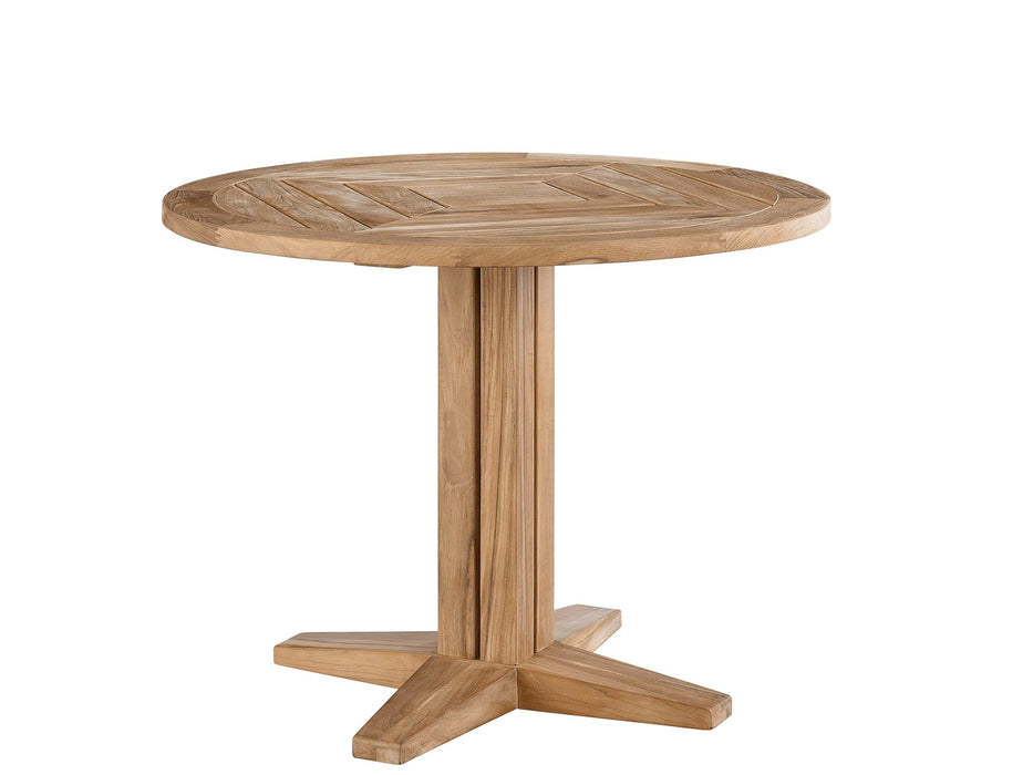 Coastal Living Outdoor - Chesapeake Round Pedestal Dining Table - Light Brown