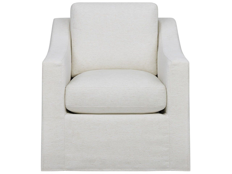 Augustine - Slipcover Swivel Glider - White