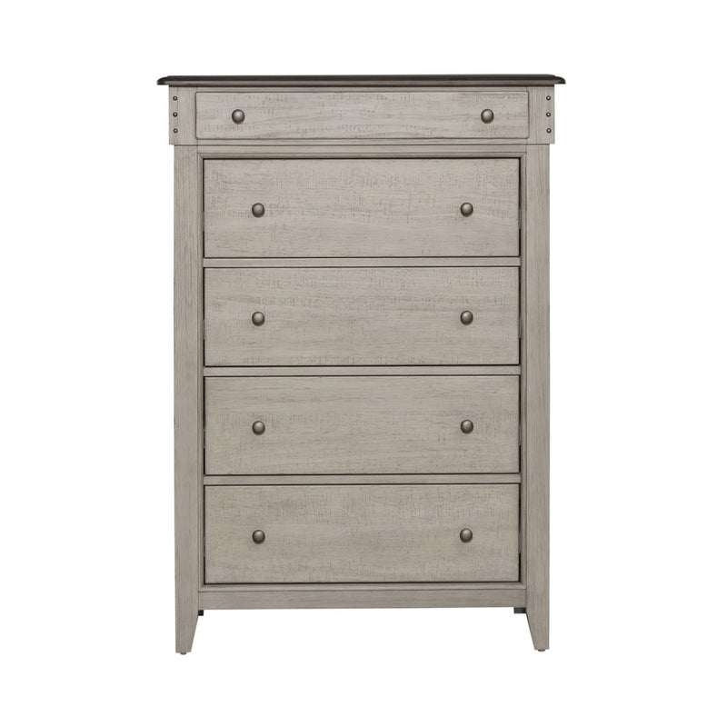 Ivy Hollow - 5 Drawer Chest - Weathered Linen / Dusty Taupe