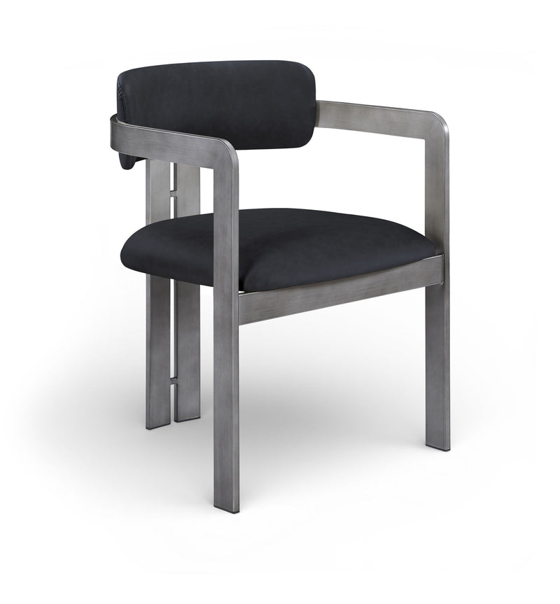 Aurum - Vegan Leather Upholstered Dining Chair With Gray Base (Set of 2)
