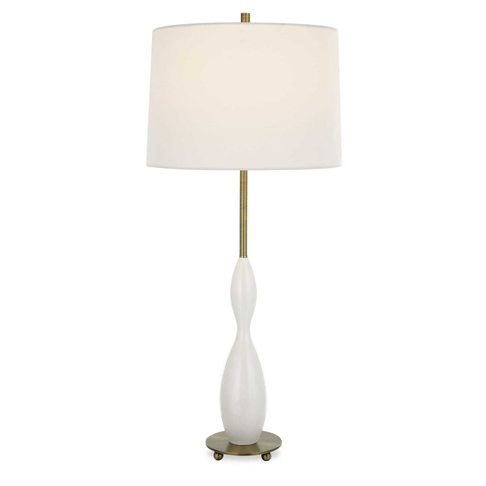 Annora - Glossy Table Lamp - White