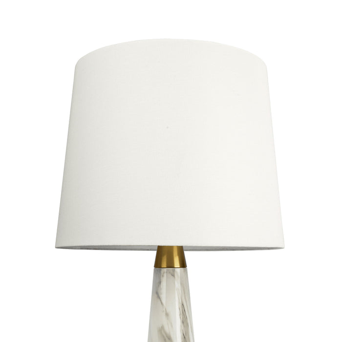 Enclave - Hydro Table Lamp With On / Off Switch Base Shade - Gold / White / White Marble