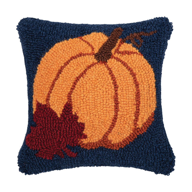 Pumpkin Hooked Throw Pillow