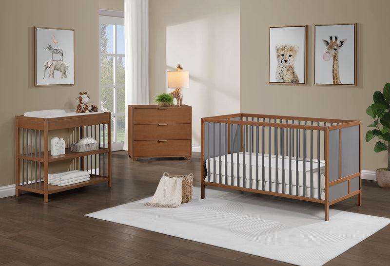 Pixie Finn - 3 In 1 Crib - Walnut Brown