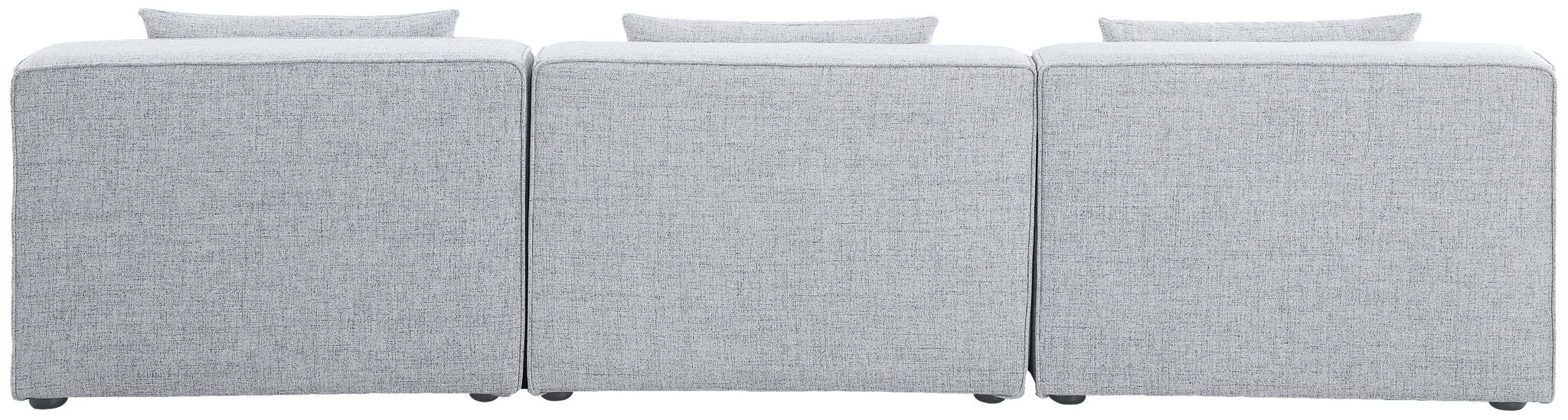 Cube - Linen Modular 3 Seat Armless Sofa