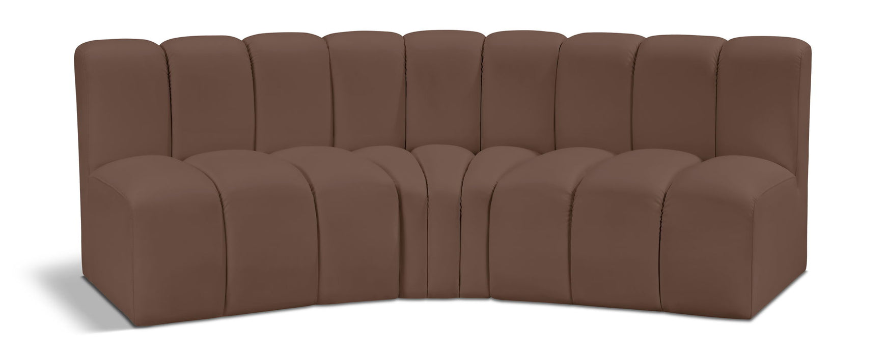 Arc - Faux Leather 3 Piece Modular Corner Sofa