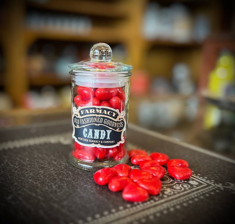 Farmacy Candy Jar - Cinnamon Red Hearts