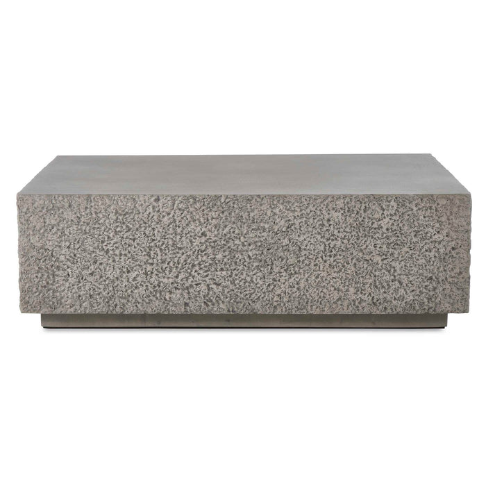 Hesston - Outdoor Concrete Coffee Table - Brown / Gray