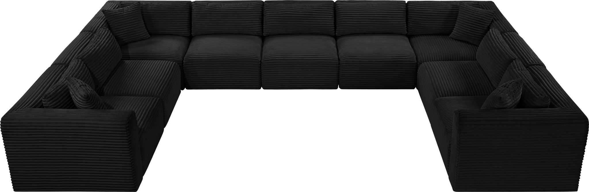 Shaggy - 9 Piece Modular U-Shaped Sectional