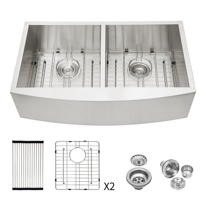 Farmhouse Double Bowl Sink With 50/50 Layout