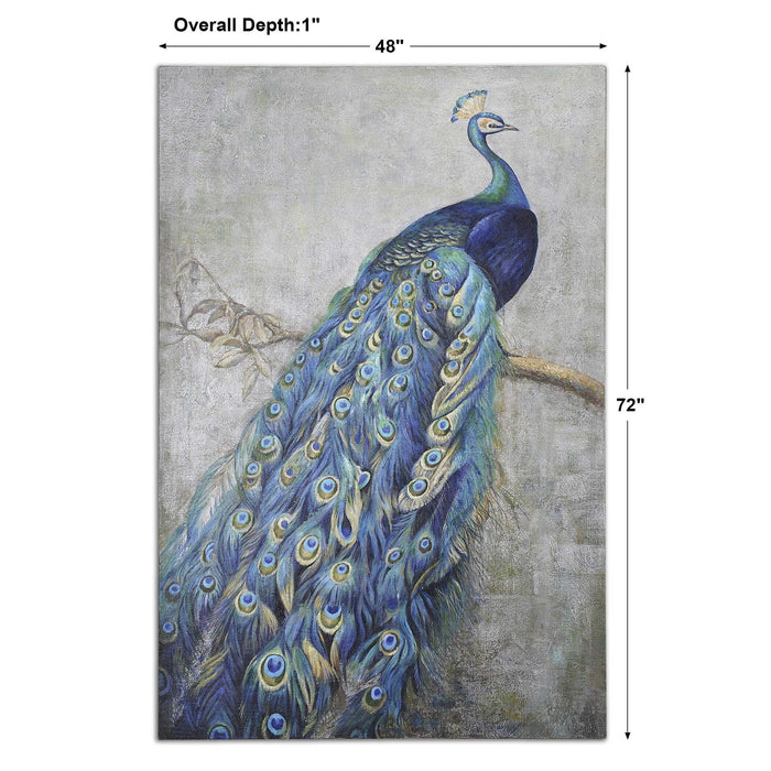 Proud Papa - Hand Painted Art - Blue