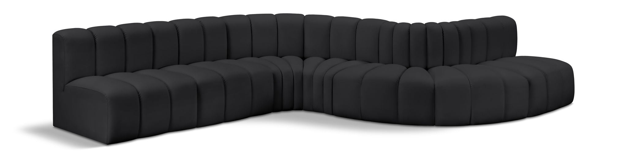 Arc - Faux Leather 7 Piece Modular Sofa