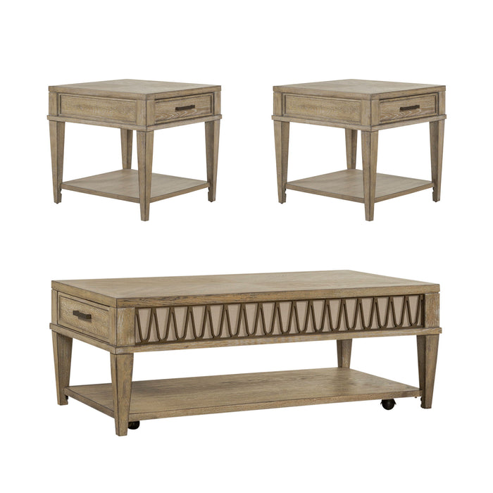 Devonshire - 3 Piece Table Set - Weathered Sandstone