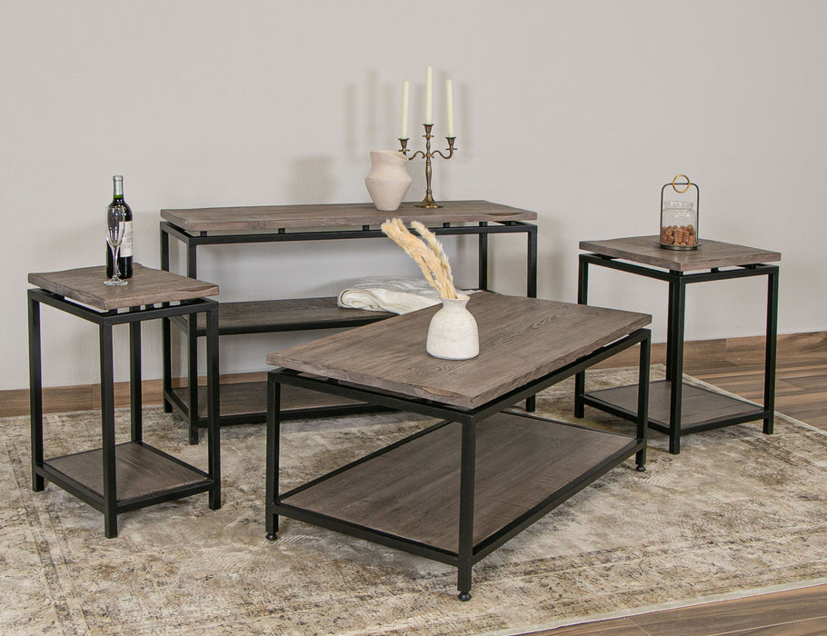 Blacksmith - Chairside Table - Truffle Brown / Oil Black