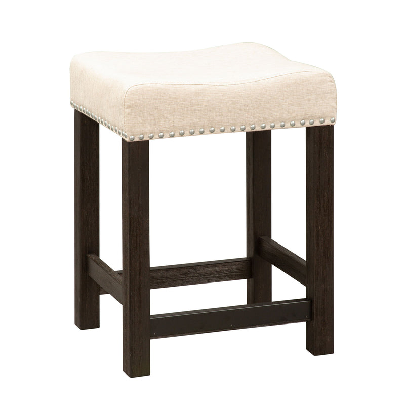 Heatherbrook - Upholstered Console Stool - Charcoal & Ash