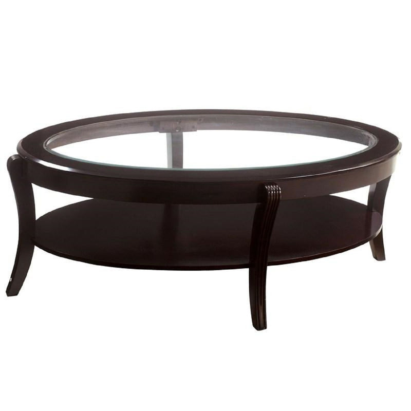 Contemporary Table With Open Lower Shelf