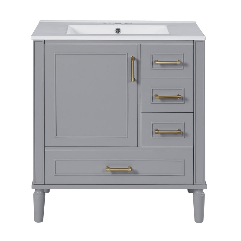 Traditional Bathroom Vanity Set With Soft Close Doors