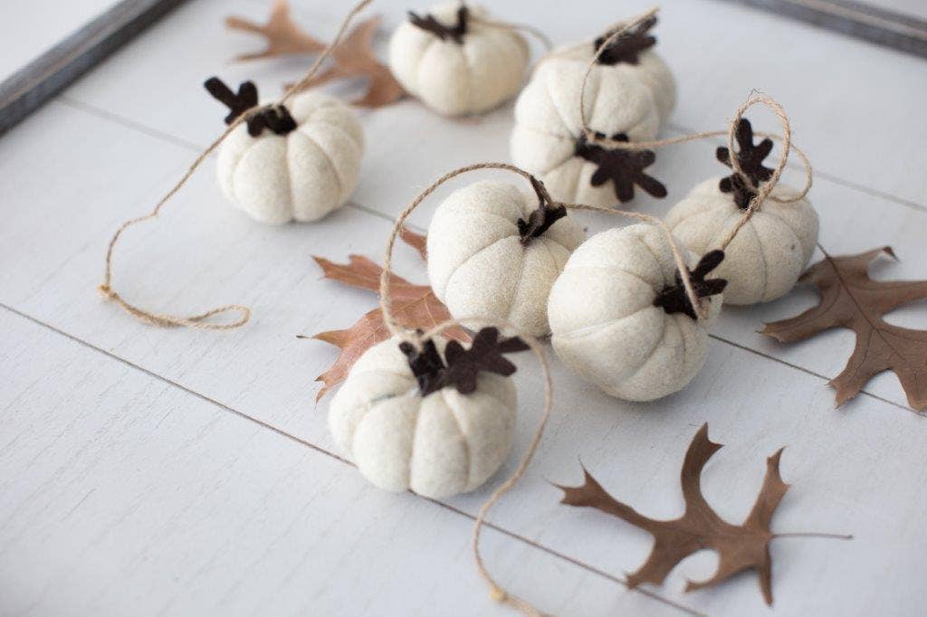 60" Pumpkin Felt Garland