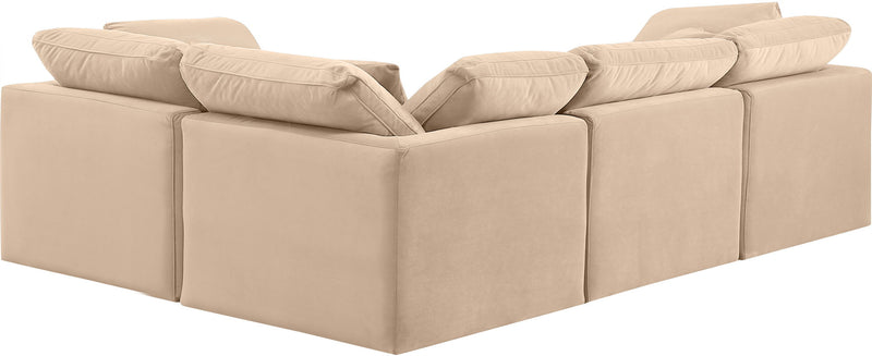 Indulge - Velvet 4 Piece Modular Corner Sectional