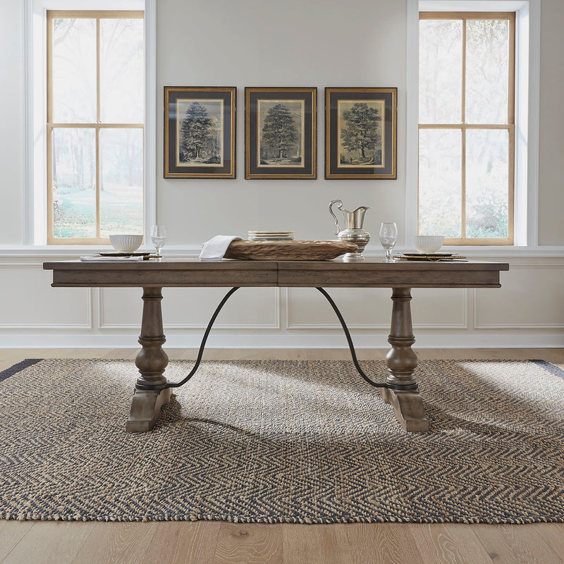 Americana Farmhouse - Trestle Table - Dusty Taupe