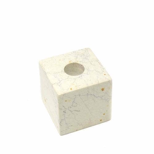Cube Soapstone Candle Holder Set of 2
