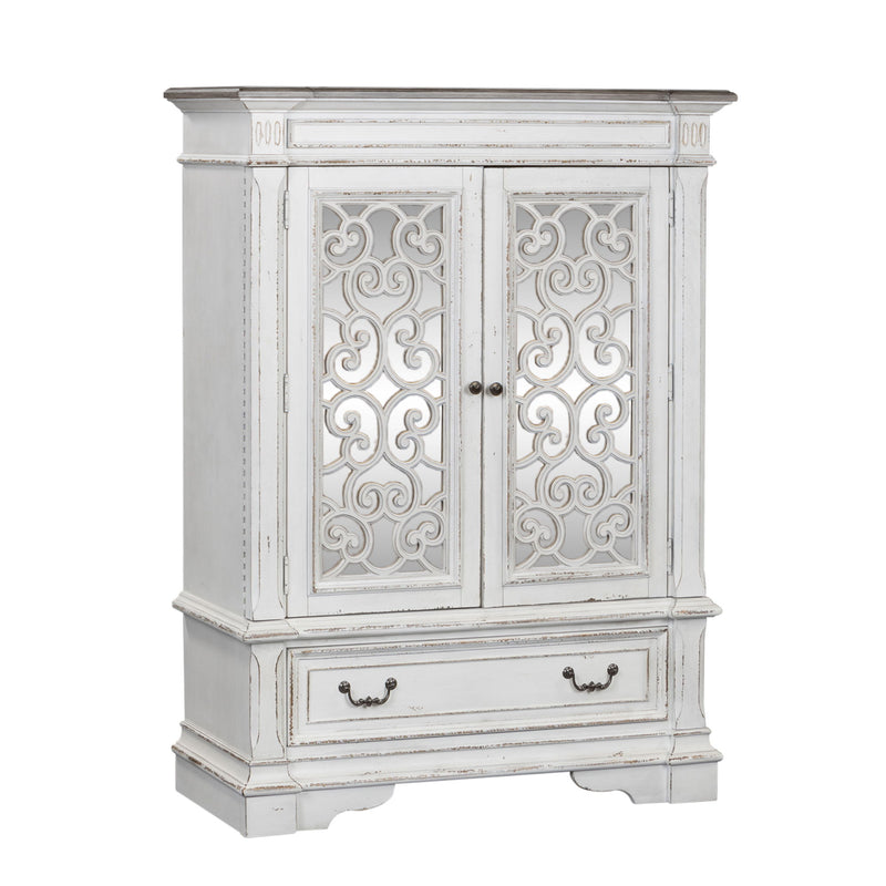 Abbey Park - Mirrored Door Chest - Antique White