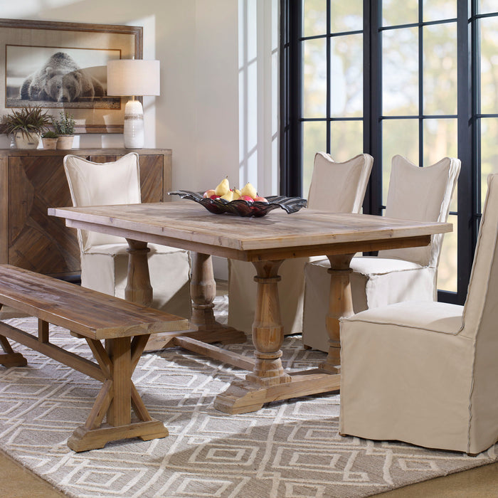 Stratford - Salvaged Wood Dining Table - Light Brown