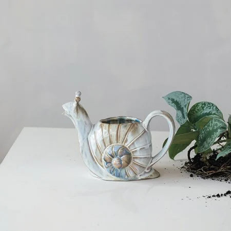 Stoneware Snail Watering Can | 24 oz