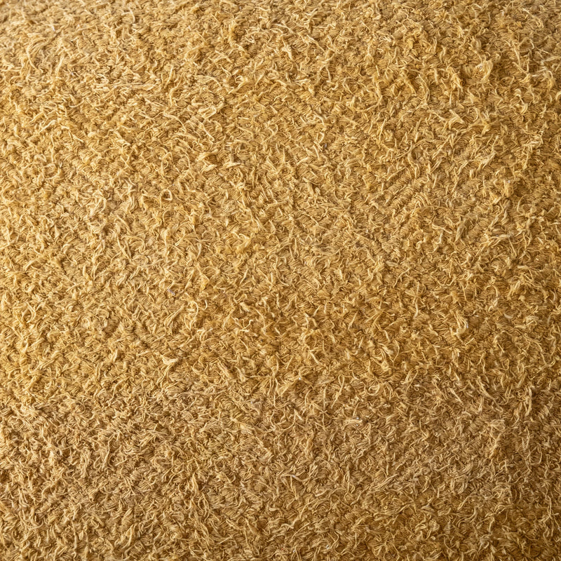 Mustard Yellow Mango Wood Upholstered Chair with Nail Heads