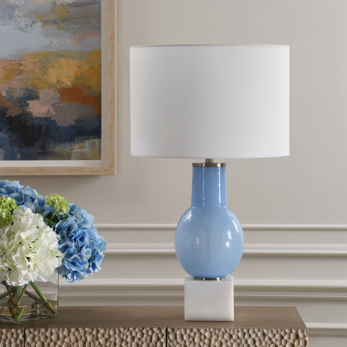 Clear Sky - Blue Glass Table Lamp