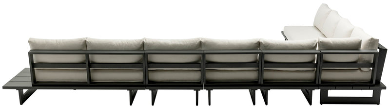 Maldives - 7 Piece Water Resistant Outdoor Patio Modular Sectional With Gray Base