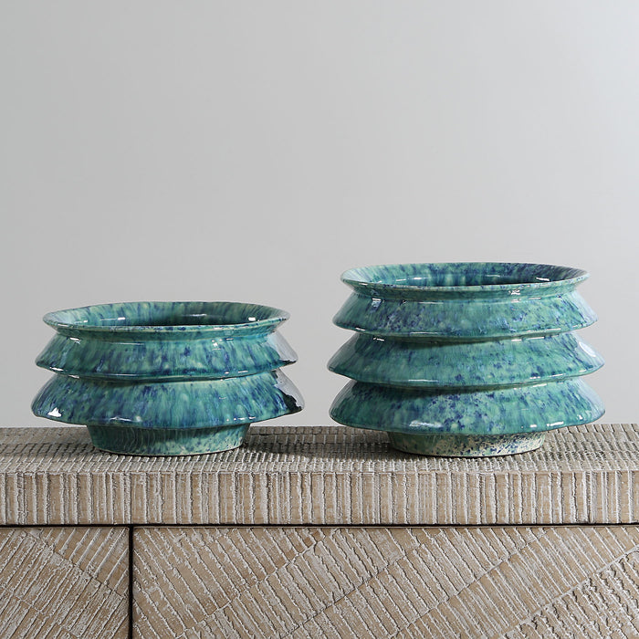 ZigZag - Bowls (Set of 2) - Green