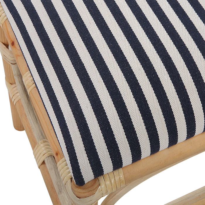 Laguna - Small Striped Bench - Light Brown