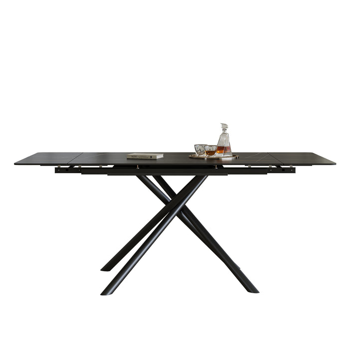 Modern Retractable Sintered Stone Dining Table