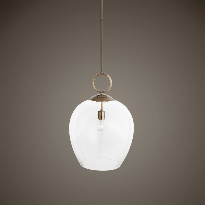 Calix - Large Blown Glass 1 Light Pendant - White