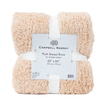 Plush Sherpa Throw Blanket | 50x60