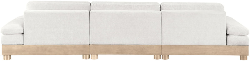 Turin - Chenille Fabric Upholstered Modular Sectional - White
