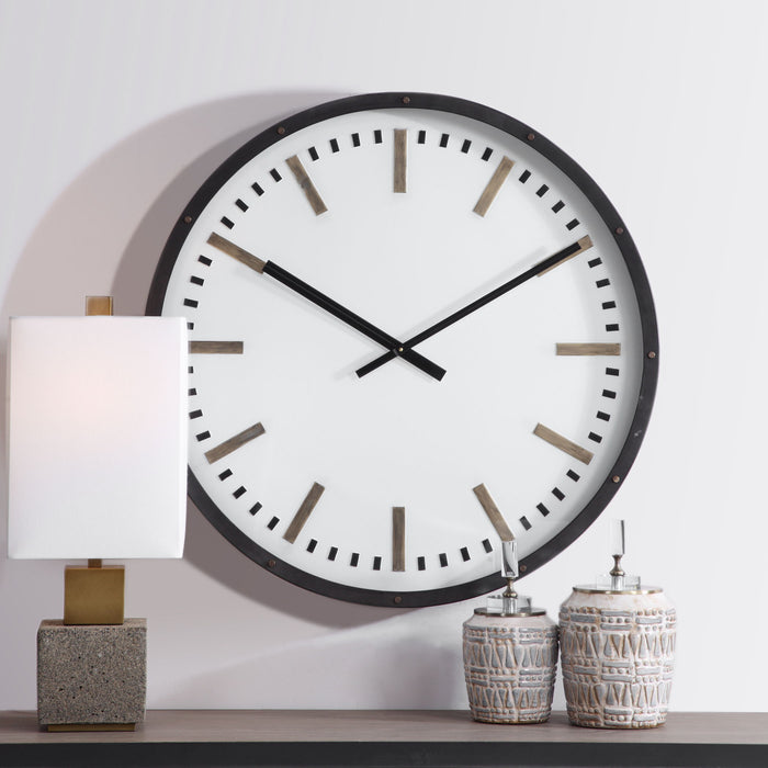 Fleming - Large Wall Clock - Black