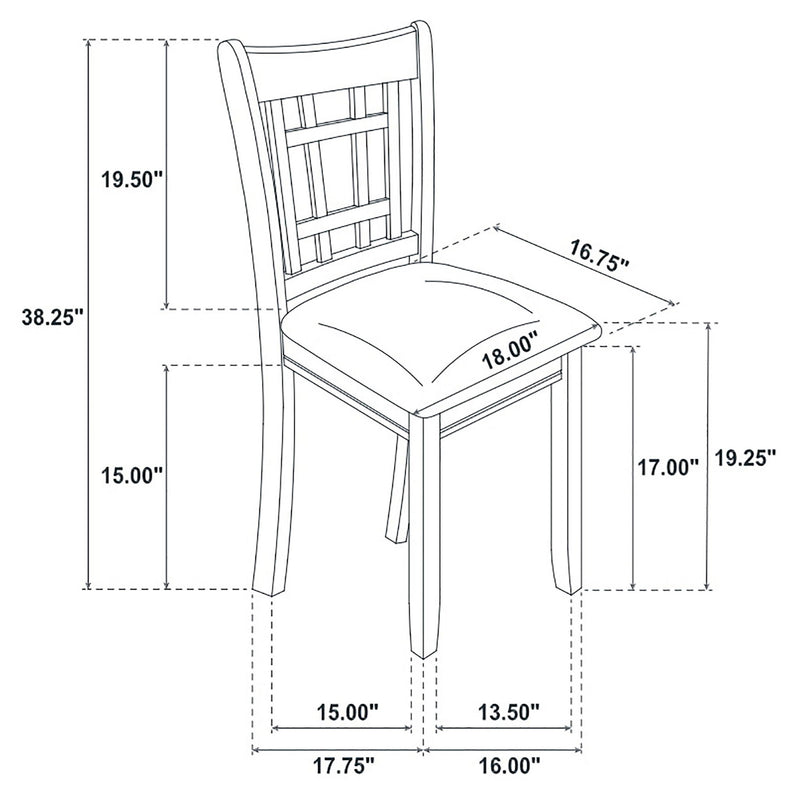 Lattice Back Side Chairs (Set of 2)