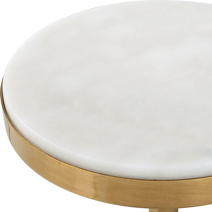 Edifice - Marble Drink Table - White