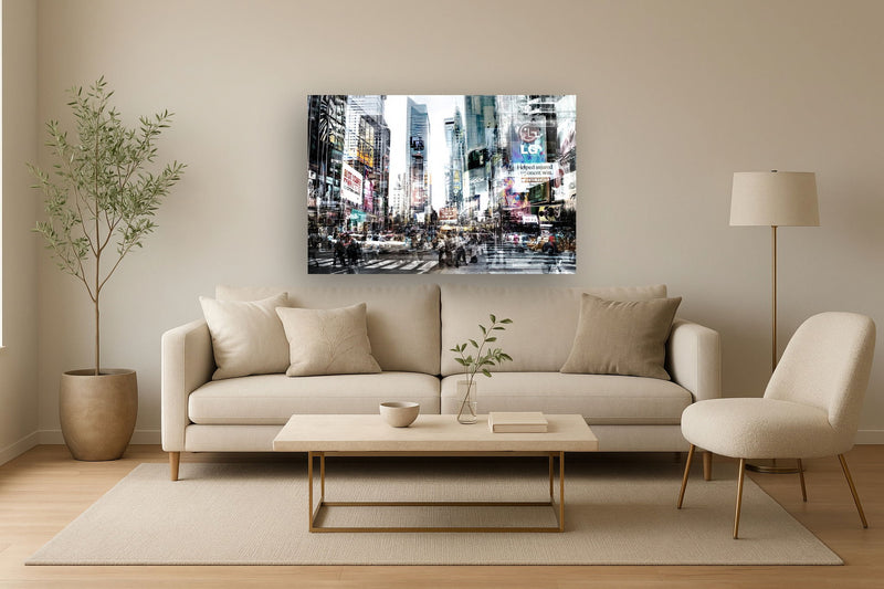 Tempered Glass With Foil - City Scape 2 - Dark Gray