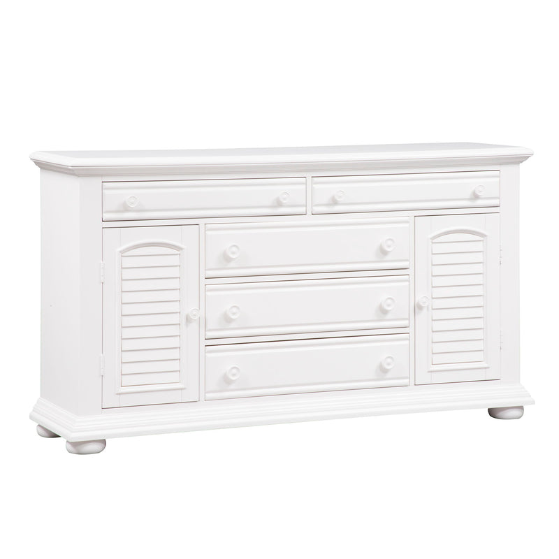 Summer House - 2 Door 5 Drawer Dresser - Oyster White