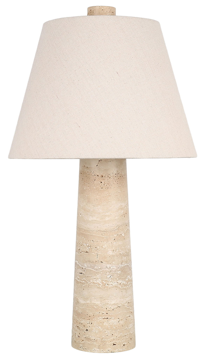 Strata Poise - 24 X 13 - Travertine Accent Lamp (Set of 2) - Natural Travertine Stone