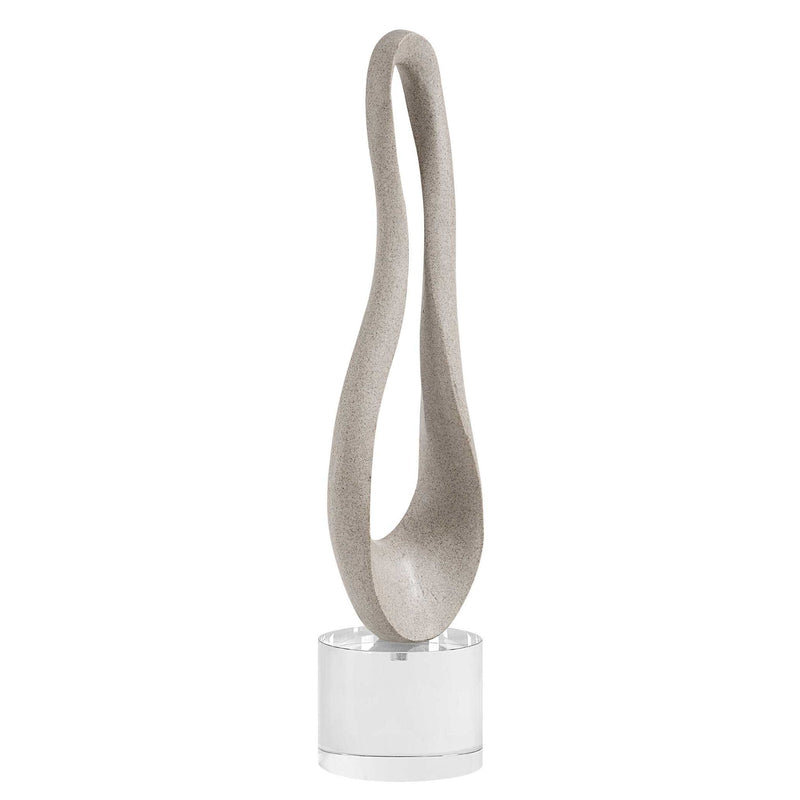 Oval Harmony - Sculpture - Gray