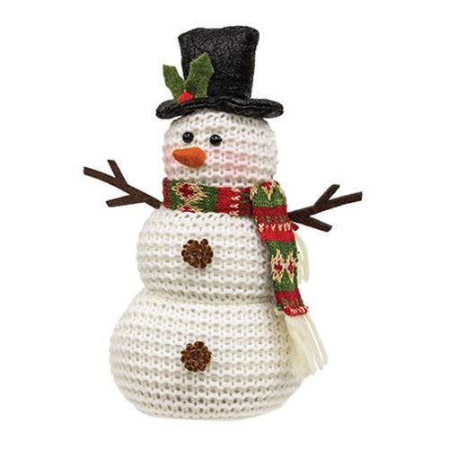 Green Nordic Knit Snowman Sitter, 3 Asstd.