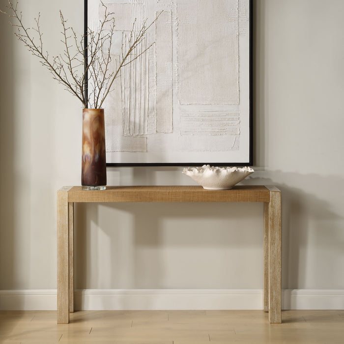 Bentley - Grasscloth Console Table