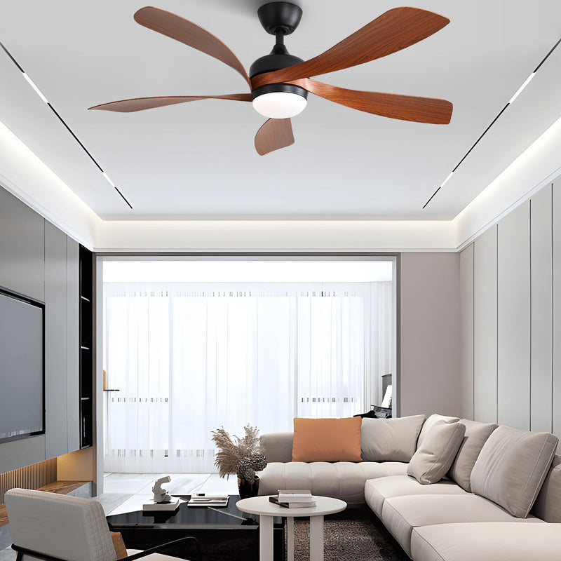 52" Indoor Ceiling Fan With 3 Color Dimmable LED Light Blades, Reversible DC Motor, Remote Control